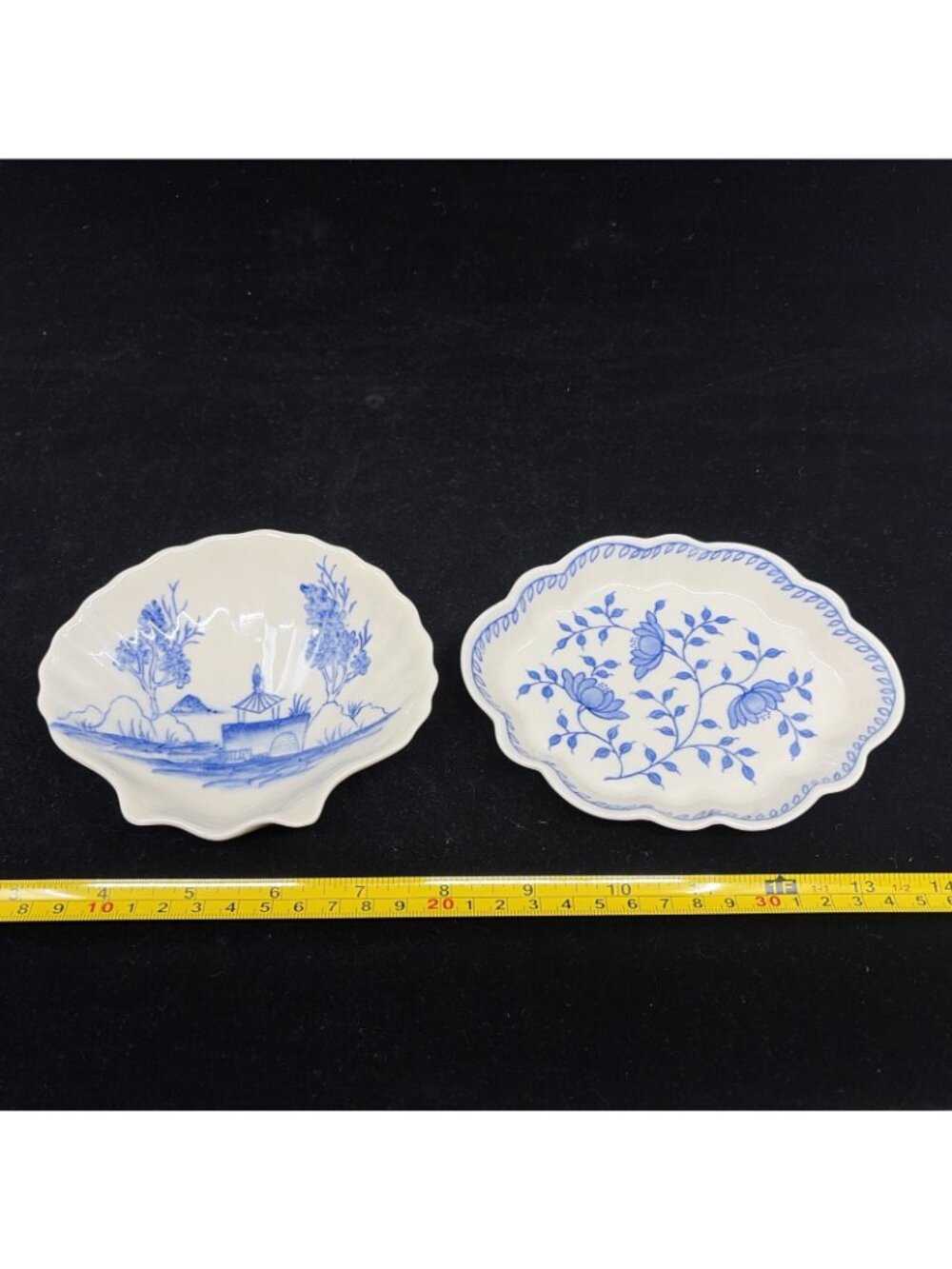 Colonial Williamsburg Andrea by Sadek Blue in Bloom Decorative Dishes Set 2 Vtg - Picture 14 of 14